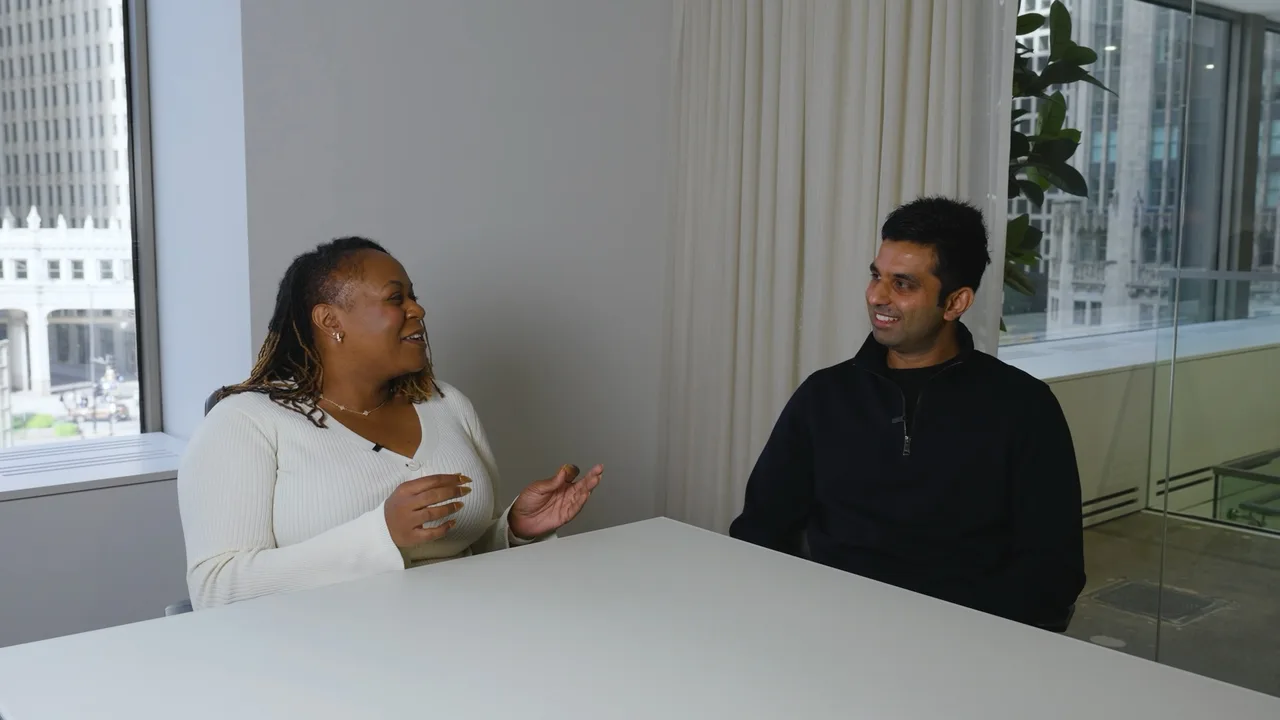 Khymyanna Taylor of The Scion Group with Sameer Saran, Founder & CEO of ParkStash